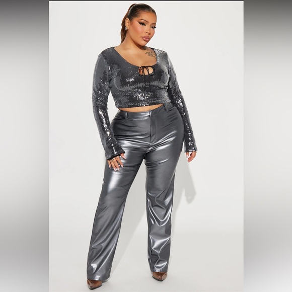 NWT❗️❕❗️Black Sequin Top - Sz XL-XXL NWT 🪩🖤 - Picture 7 of 7